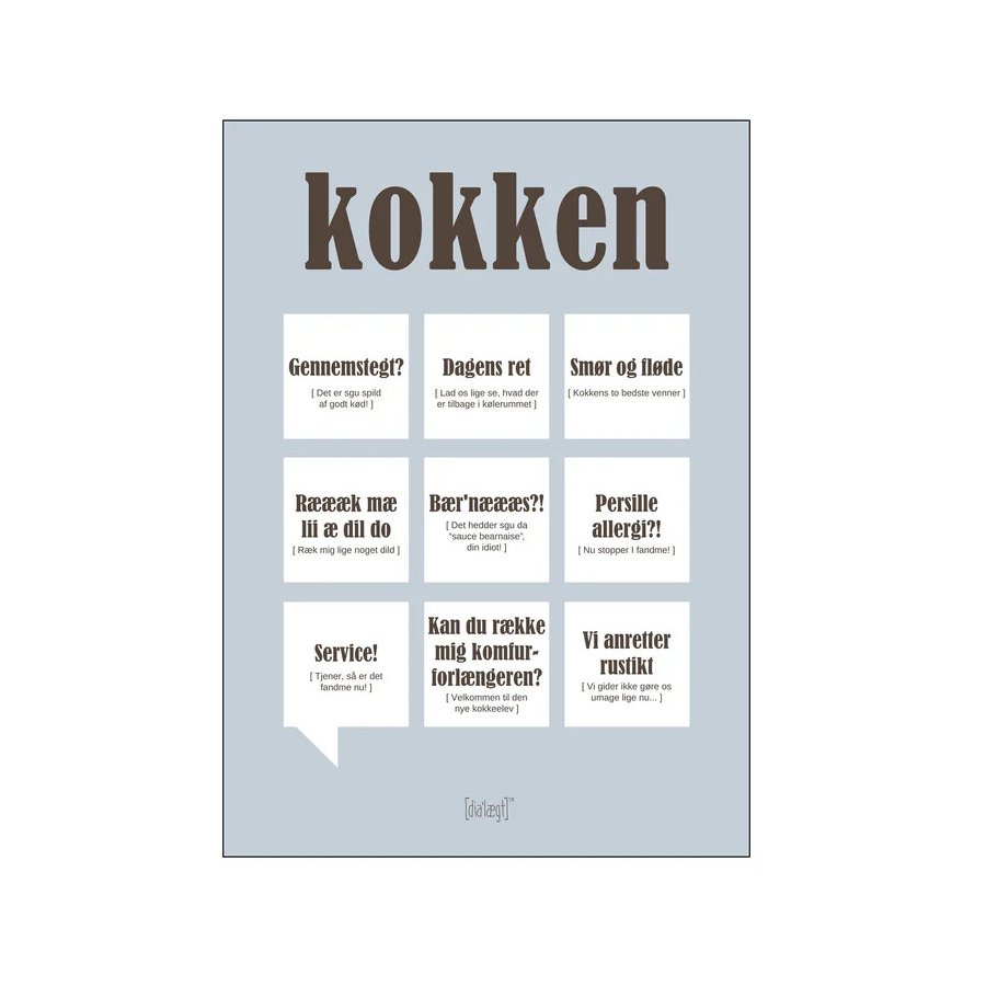 Dialgt Plakat Kokken A3