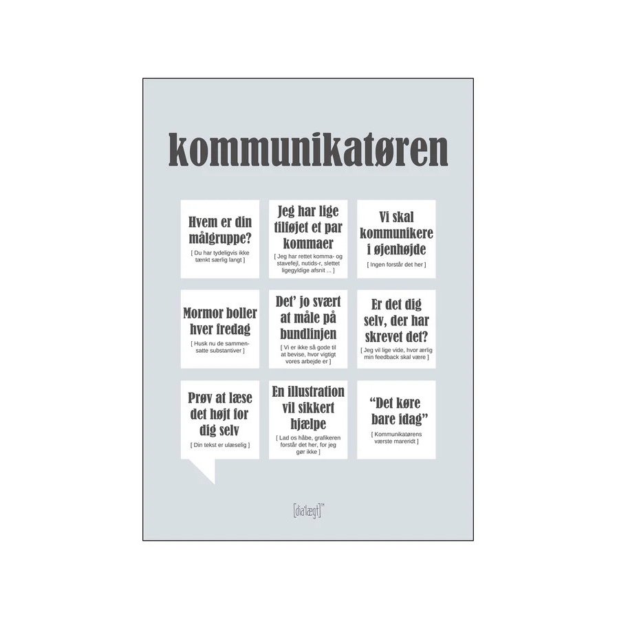 Dialgt Plakat Kommunikatren A3