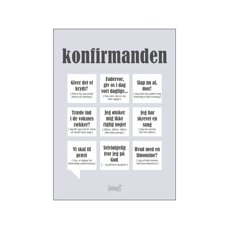 Dialgt Konfirmanden Plakat 70x100 cm