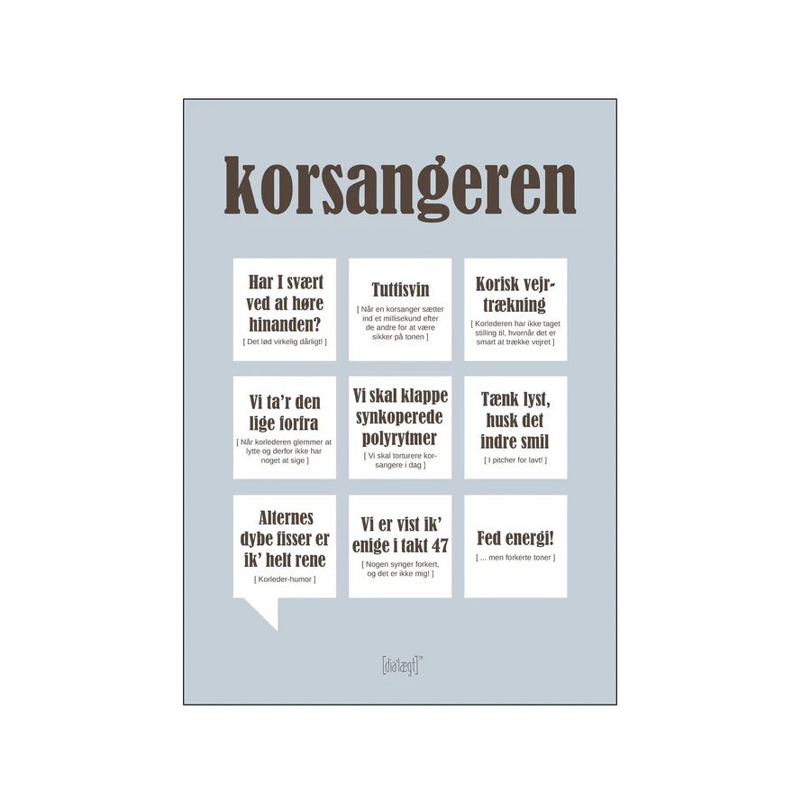 Dialgt Korsangeren Plakat A3