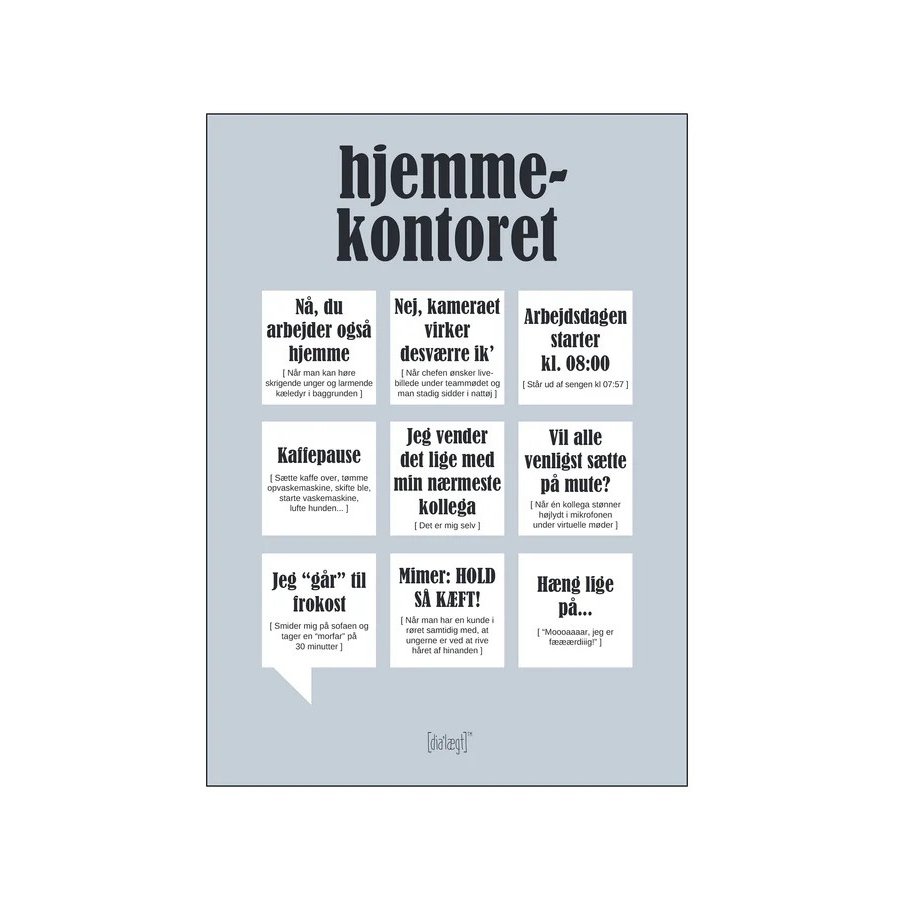 Dialgt Hjemmekontoret Plakat 70x100 cm