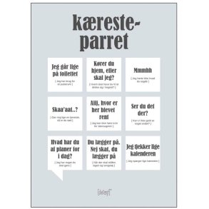 Dialægt Kæresteparret Plakat 70x100 cm