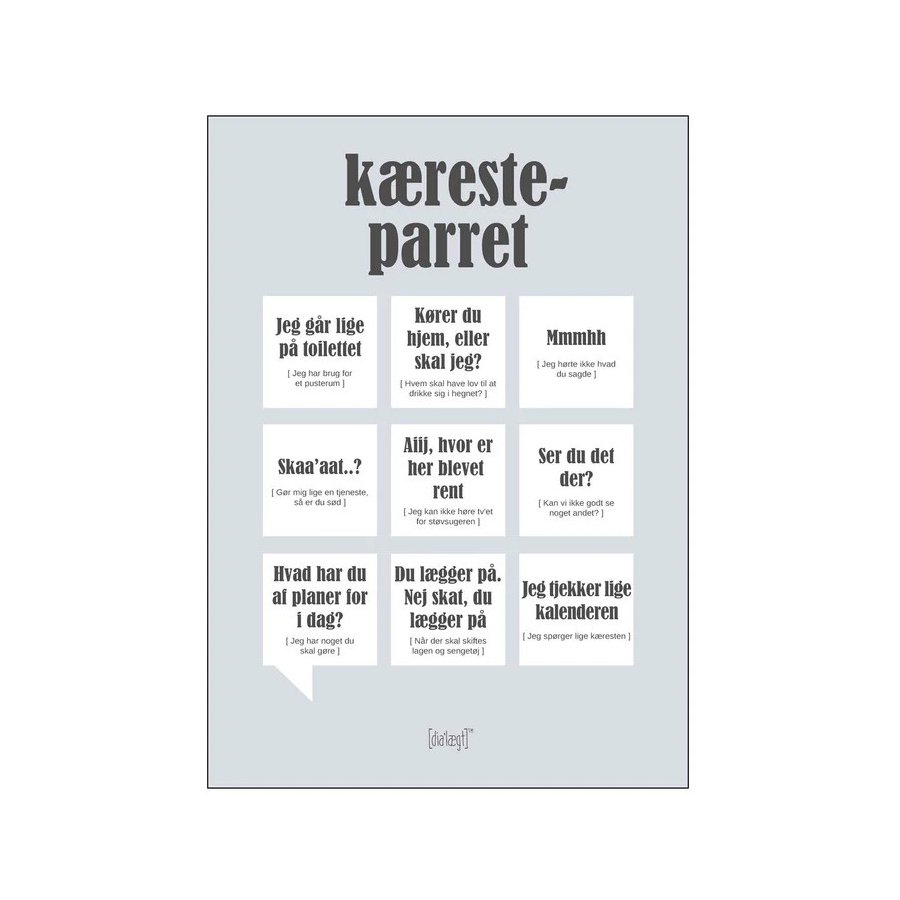 Dialgt Kresteparret Plakat 70x100 cm