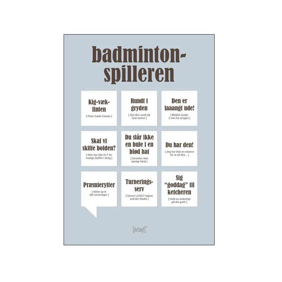 Dialgt Badmintonspilleren Plakat A3