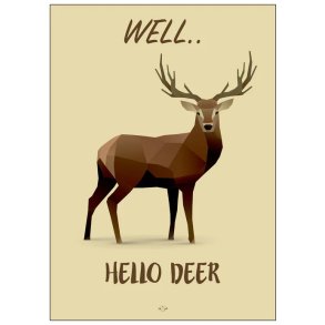 Citatplakat Hello Deer A4