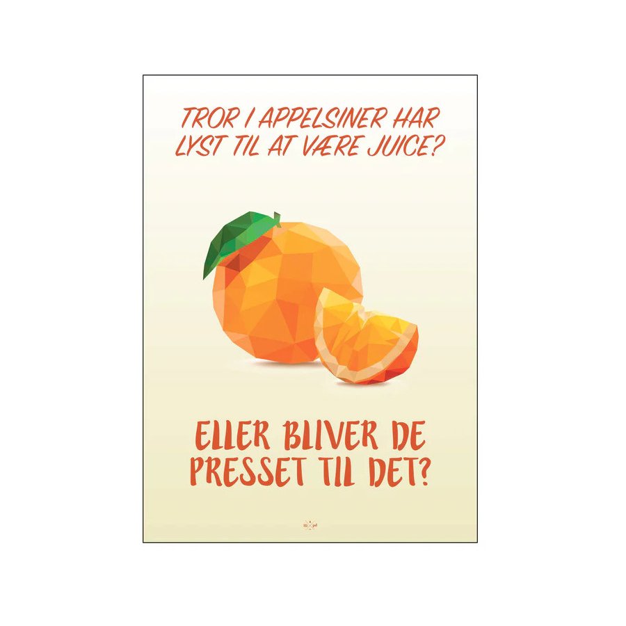 Citatplakat Appelsiner A4