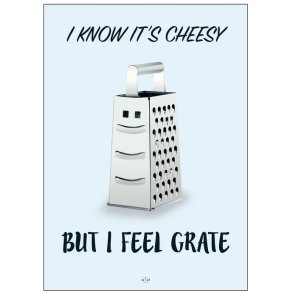 Citatplakat I Feel Grate 70x100 cm