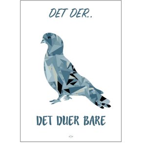 Citatplakat Det Duer Bare A3