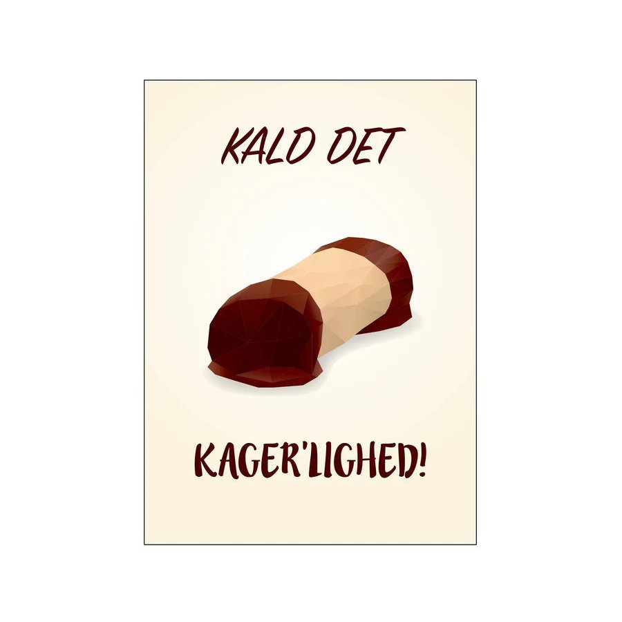 Citatplakat Kager'lighed A3, Hvid