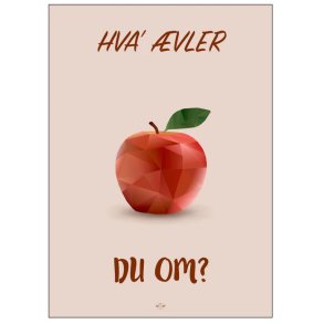 Citatplakat Hva' �vler Du Om 70x100 cm, R�d