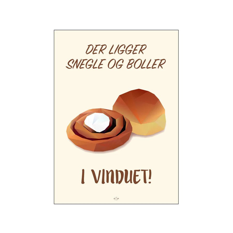 Citatplakat Der Ligger Snegle Og Boller A4