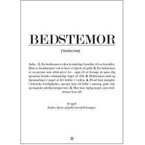 Citatplakat Bedstemor Definition A4