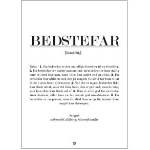 Citatplakat Bedstefar Definition A3