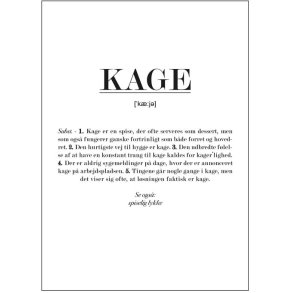 Citatplakat Kage Definition A3