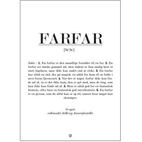 Citatplakat Farfar Definition 50x70 cm