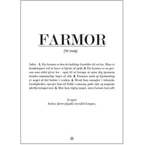 Citatplakat Farmor Definition A4