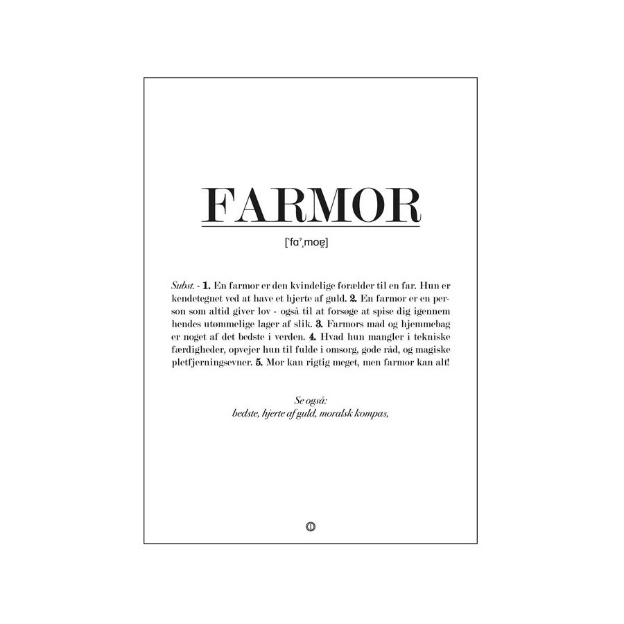 Citatplakat Farmor Definition A3