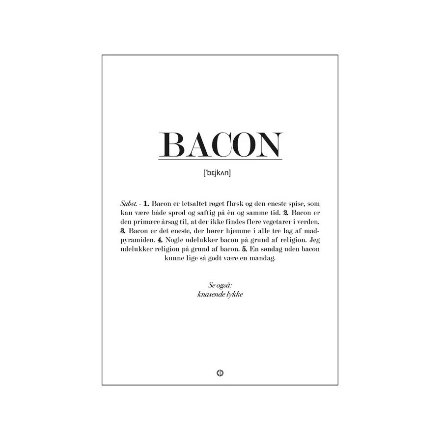 Citatplakat Bacon Definition A3