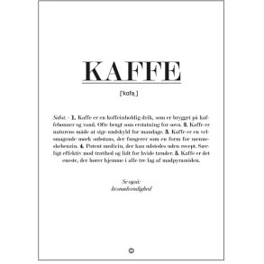 Citatplakat Kaffe Definition 50x70 cm