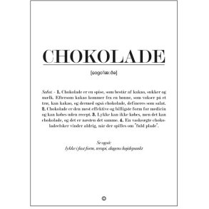 Citatplakat Chokolade Definition A4