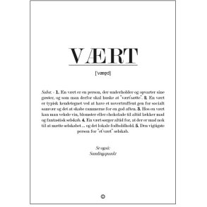 Citatplakat Vært Definition A3
