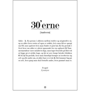 Citatplakat 30'erne Definition 70x100 cm