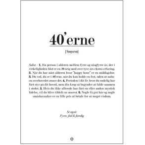 Citatplakat 40'erne Definition 50x70 cm