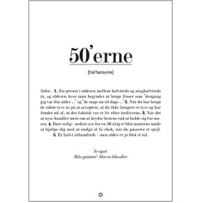 Citatplakat 50'erne Definition 50x70 cm