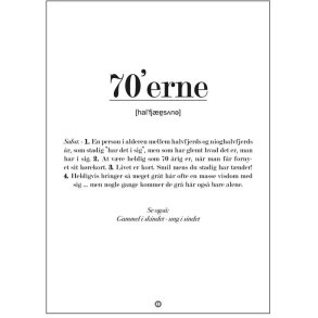 Citatplakat 70'erne Definition A3