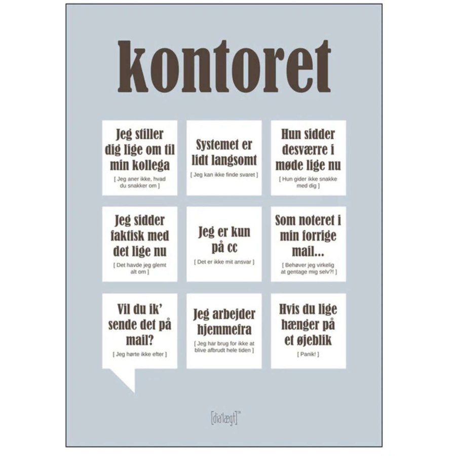 Dialgt Plakat Kontoret 50x70 cm, Gr