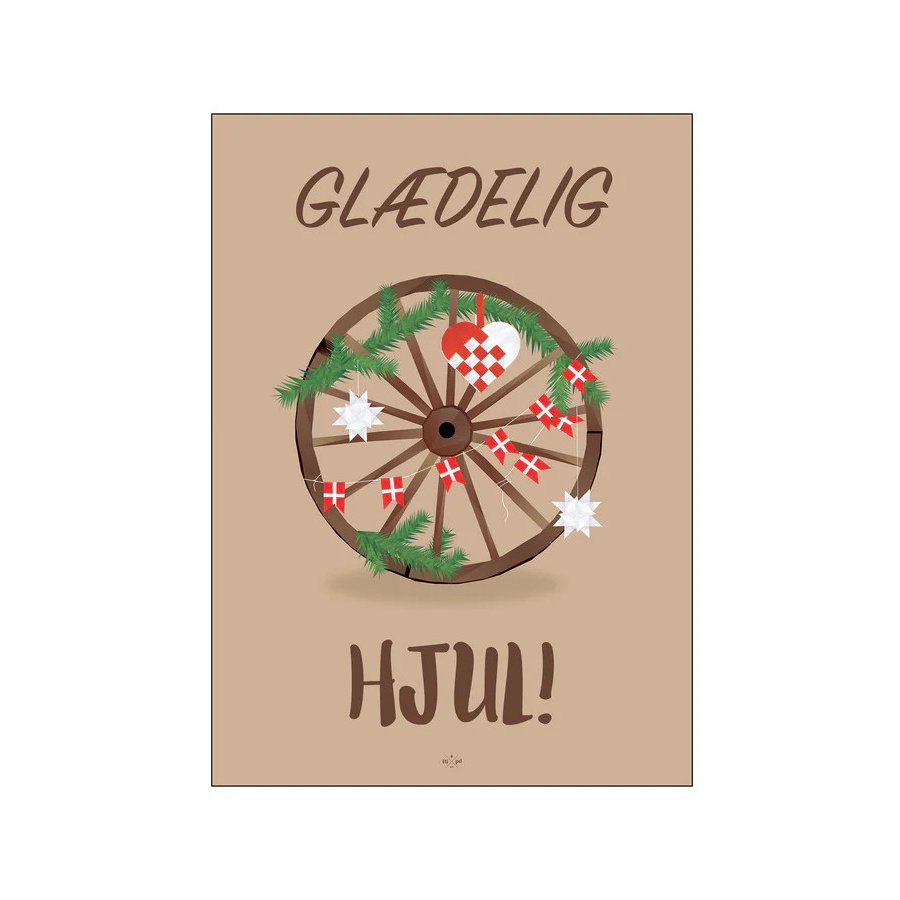 Citatplakat Gldelig Hjul A4