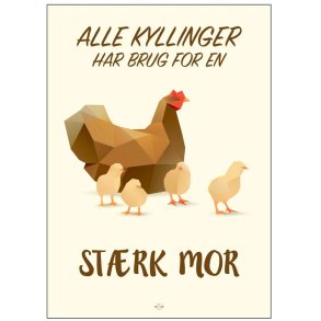 Citatplakat Stærk Mor A3