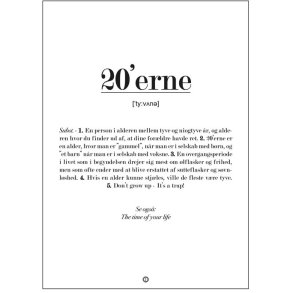 Citatplakat 20'erne Definition 70x100 cm