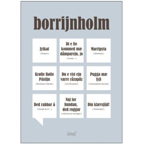 Dialægt Bornholm Plakat 70x100 cm