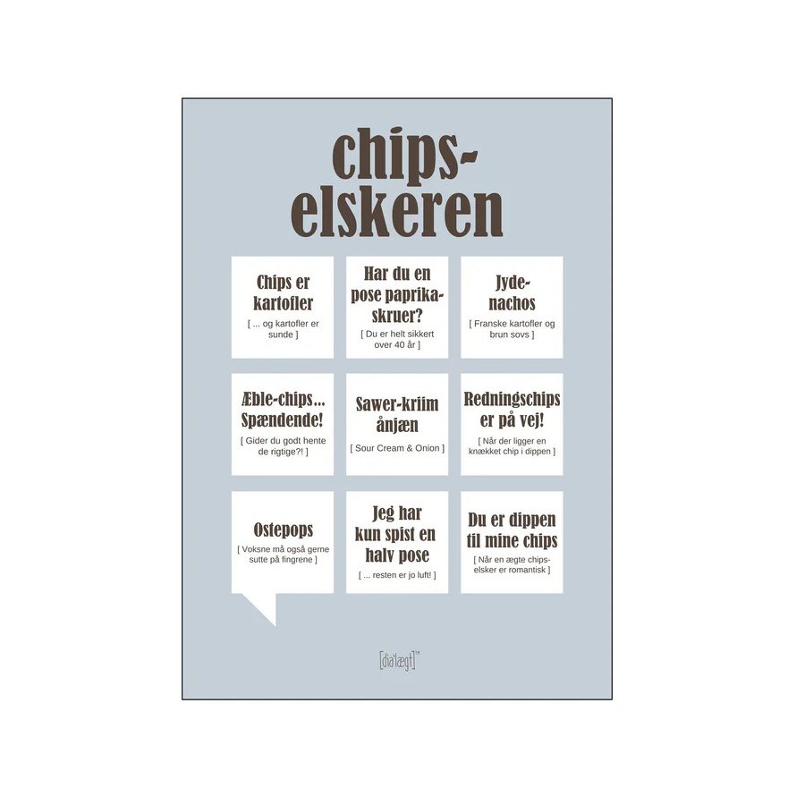 Dialgt Chipselskeren Plakat A3