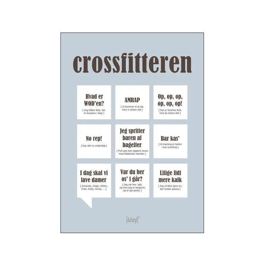 Dialgt Crossfitteren Plakat A3