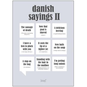 Dialægt Danish Sayings II Plakat 70x100 cm