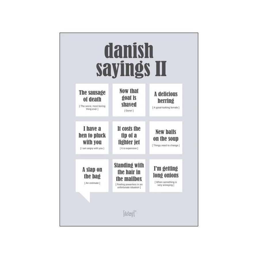 Dialgt Danish Sayings II Plakat A3