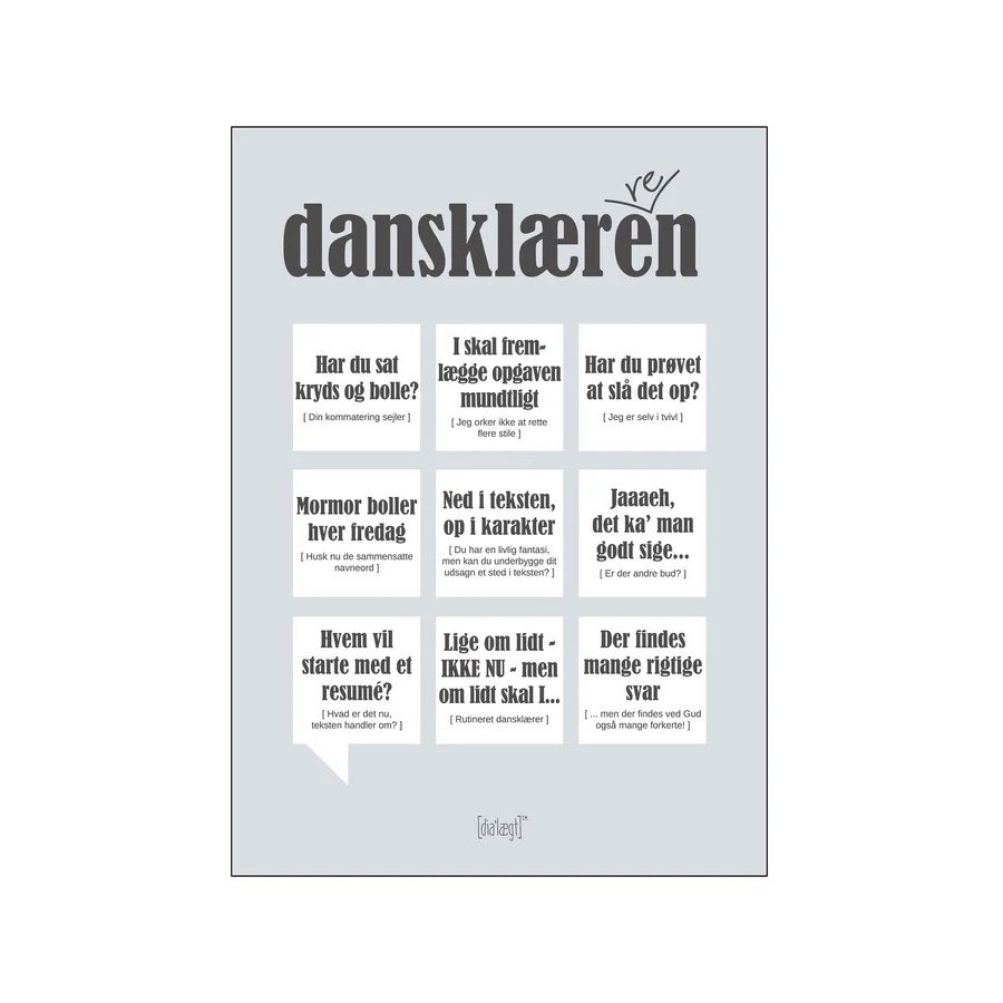 Dialgt Dansklreren Plakat A3