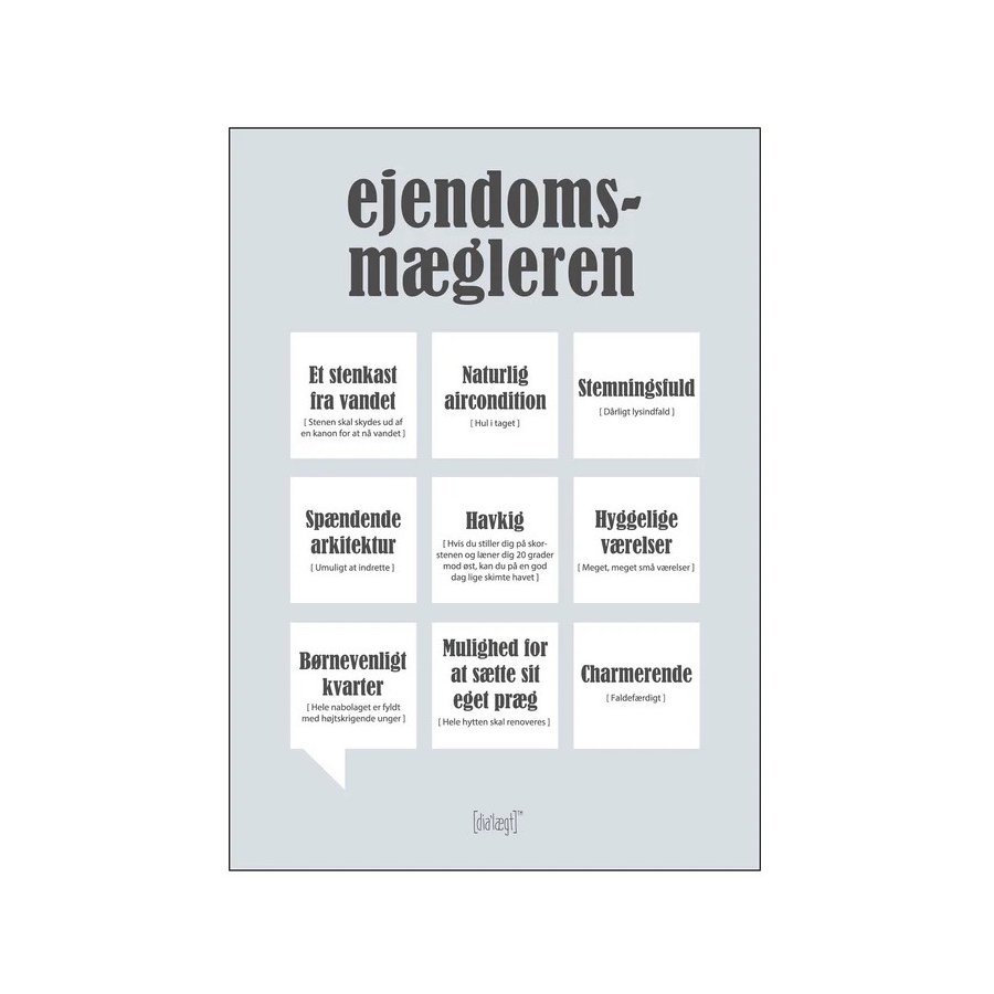Dialgt Plakat Ejendomsmgleren A3