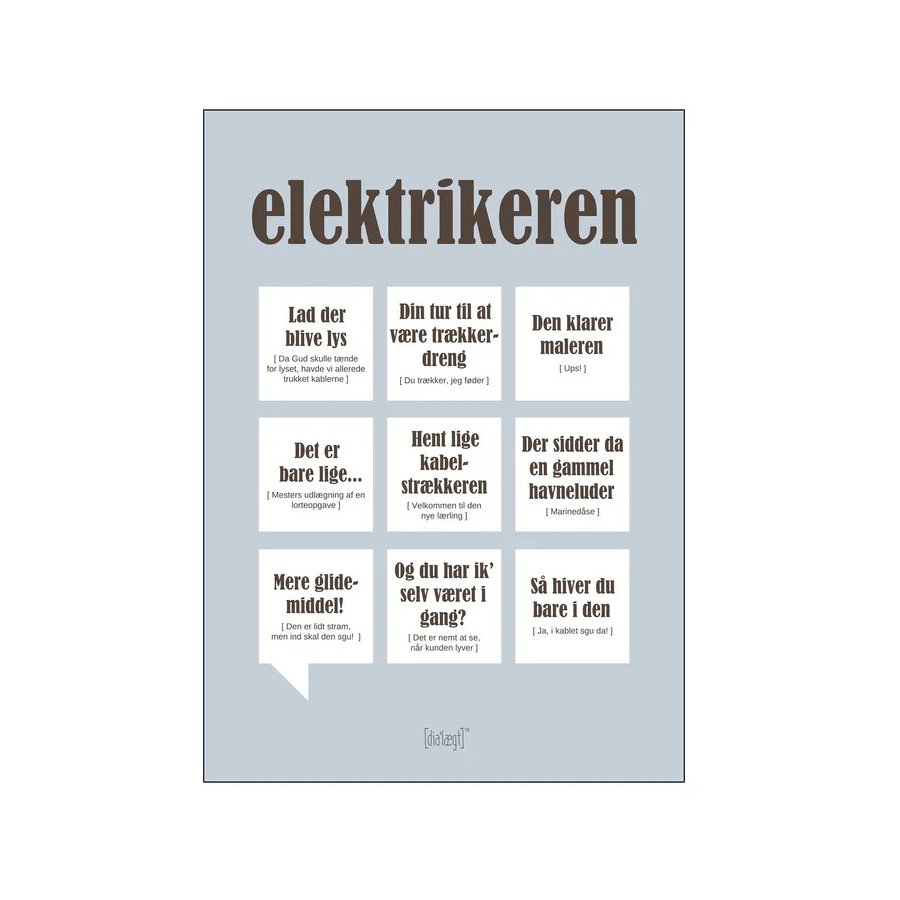 Dialgt Plakat Elektrikeren A3