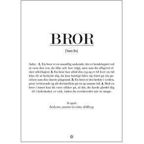 Citatplakat Bror Definition A4