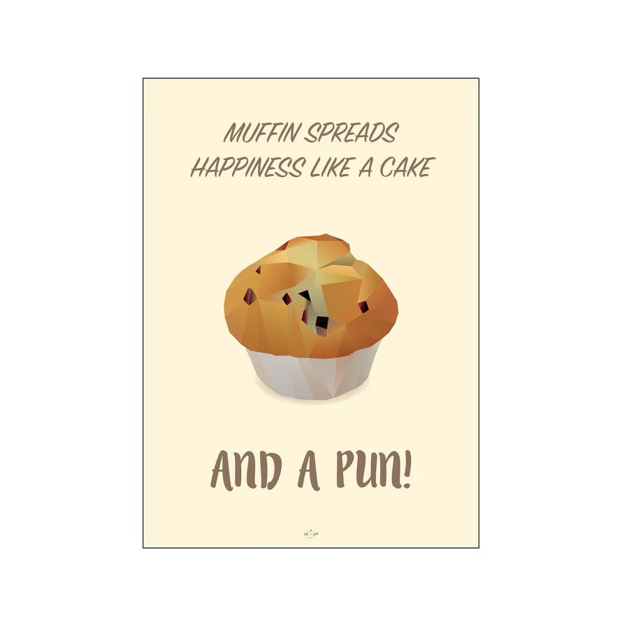 Citatplakat Muffin Spreads Happiness A3