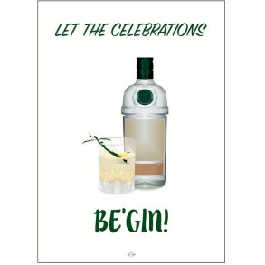 Citatplakat Let The Celebrations Be'gin 50x70 cm