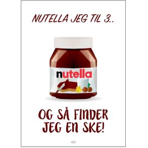 Citatplakat Nutella Jeg Til 3 A4