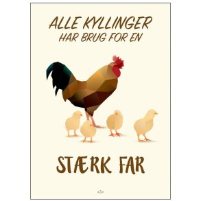 Citatplakat Stærk Far A3