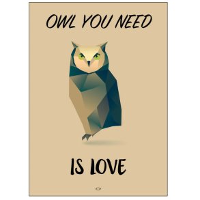 Citatplakat Owl You Need A4