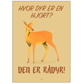 Citatplakat R�dyr 70x100 cm