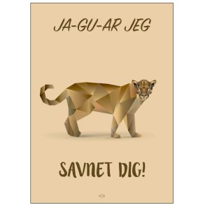 Citatplakat Ja-gu-ar 70x100 cm