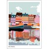 Poster & Frame PosterHaus Nyhavn - Morgen A3